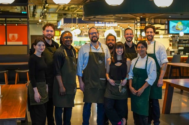 Kitchen team in action