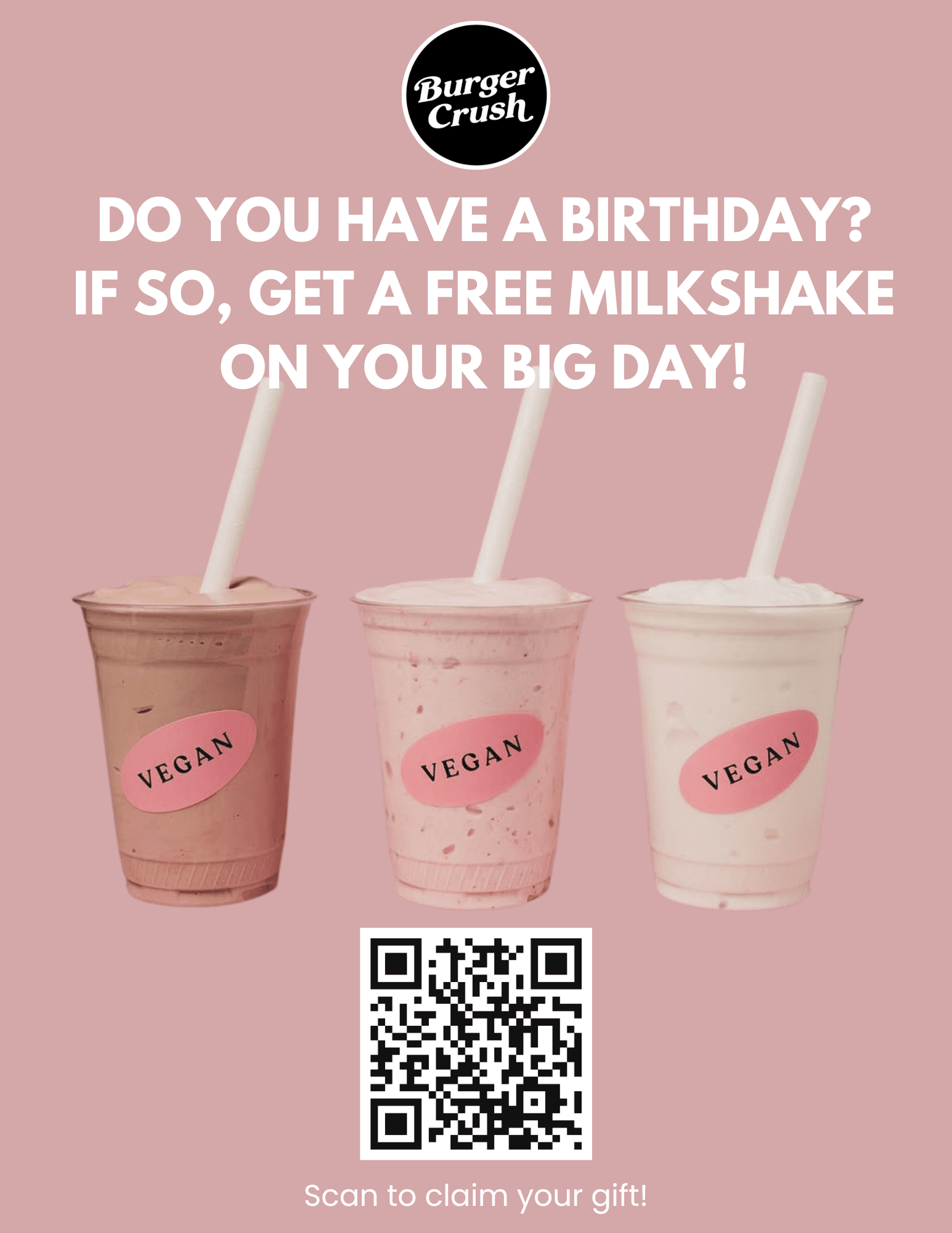 An irresistible birthday offer helps collect guest information so that you can ask for feedback and reviews later
