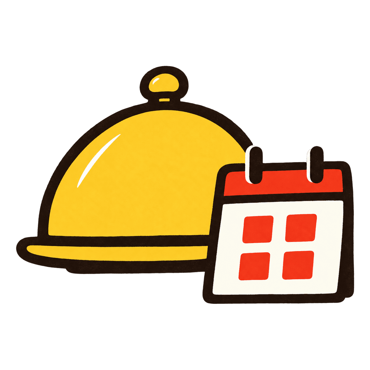 Illustrated plate for Event + Catering Enquiries