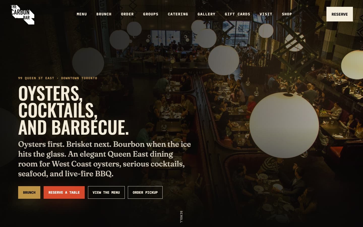 The Carbon Bar's website, built by Guest Getter