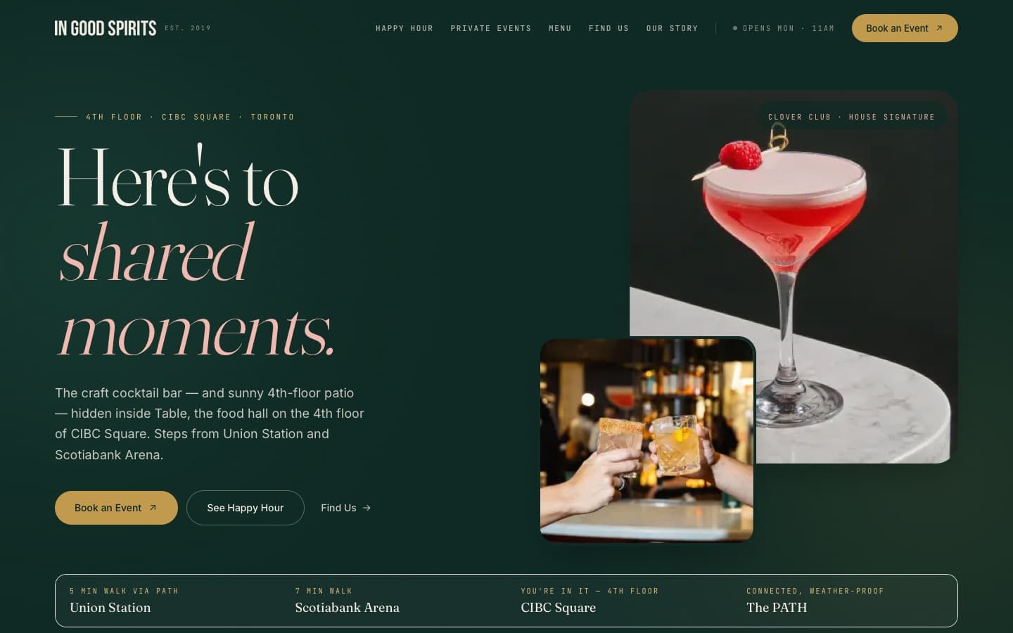 In Good Spirits's website, built by Guest Getter