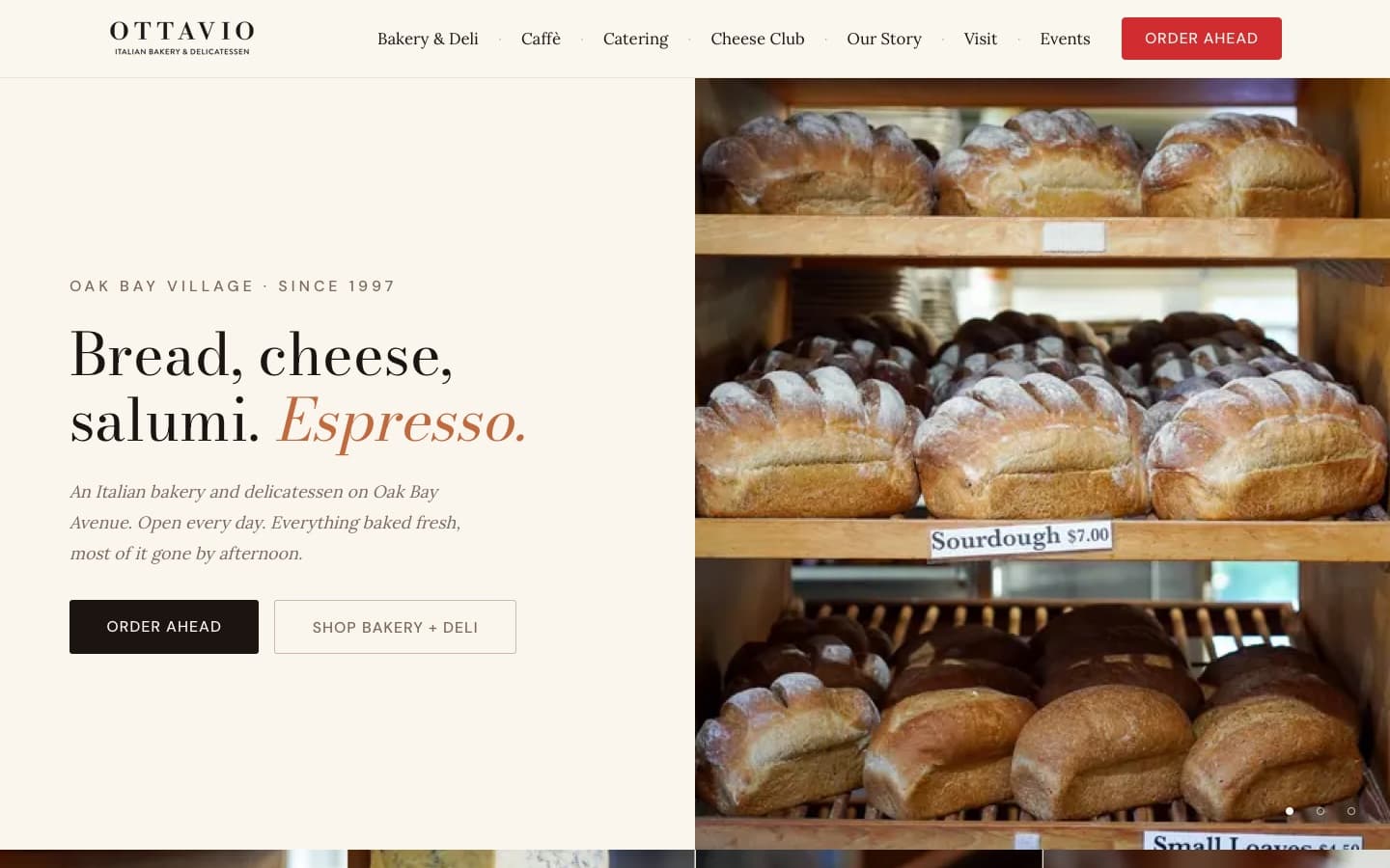 Ottavio's website, built by Guest Getter