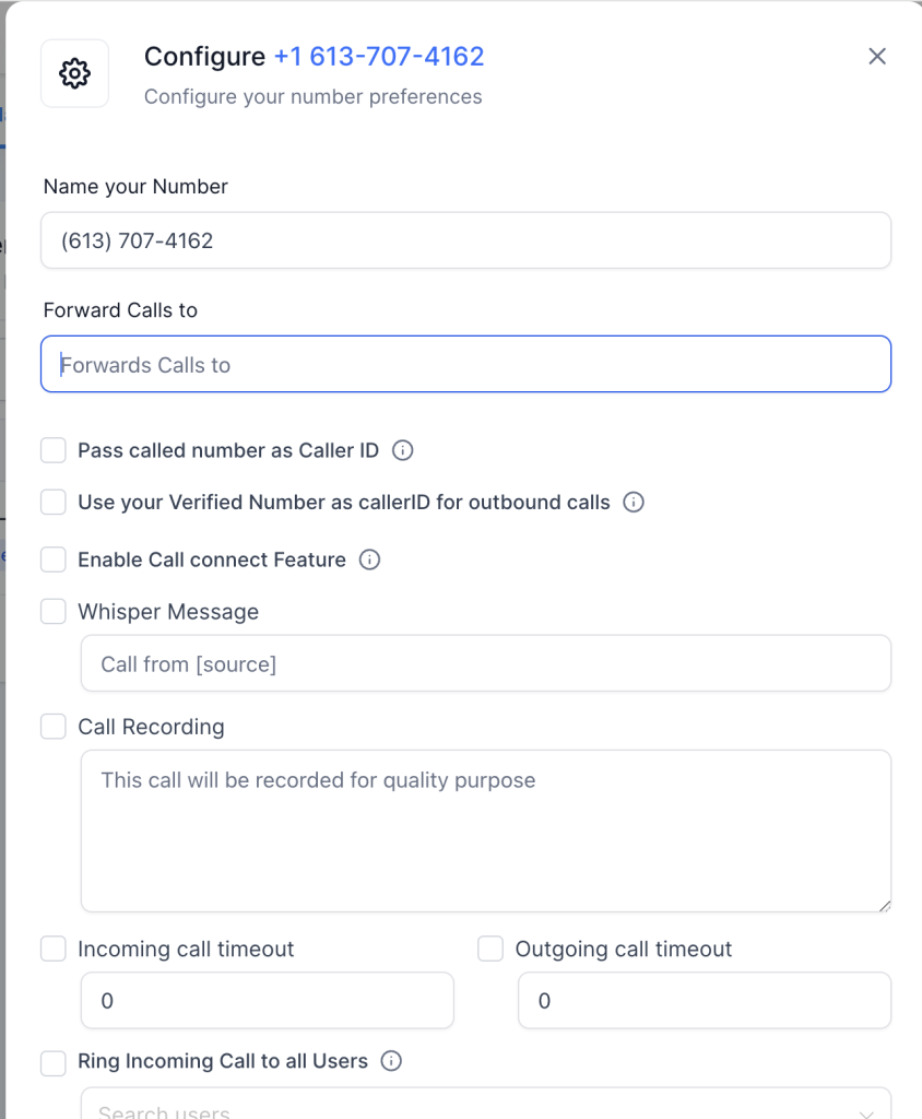 A screenshot in HighLevel showing how to configure missed call text back for restaurants