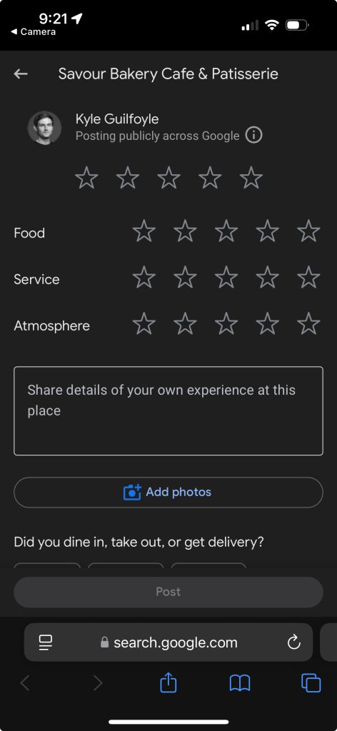 Send restaurant guests directly to Google's Review link to generate more reviews
